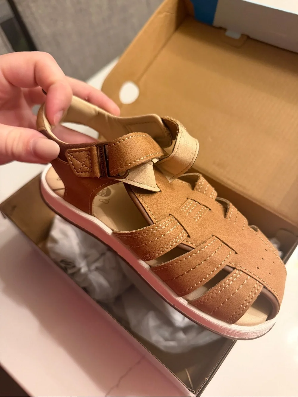 Stride Rite Tan Kids Fisherman Sandals - Picture 1 of 7